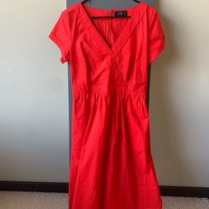 EUC Size 6 J Crew Dress Red